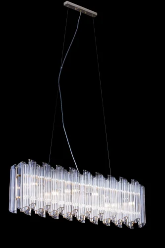 Люстра подвесная RUMBA 1052.6 chrome Lucia Tucci прозрачная на 6 ламп, основание хром в стиле классический  фото 2